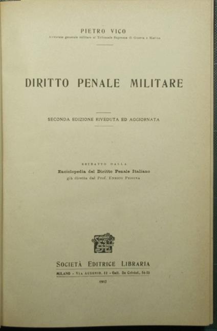 Diritto penale militare - copertina