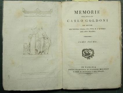 Memorie dell'Avvocato Carlo Goldoni - Vol. I - Carlo Goldoni - copertina