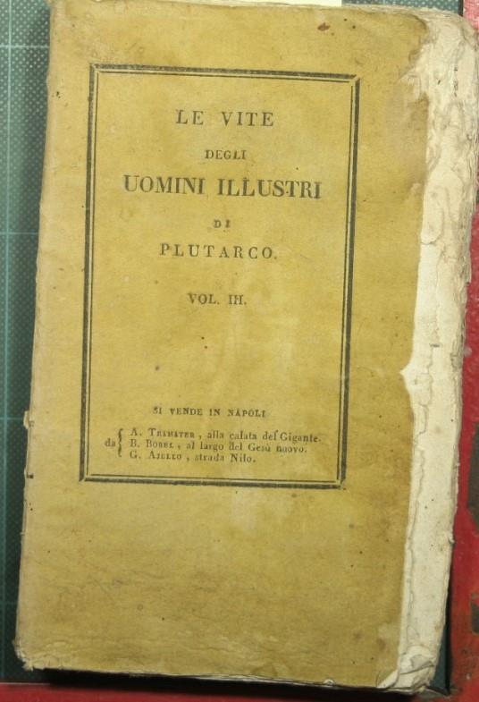 Le vite degli uomini illustri - Vol. III - Plutarco - copertina