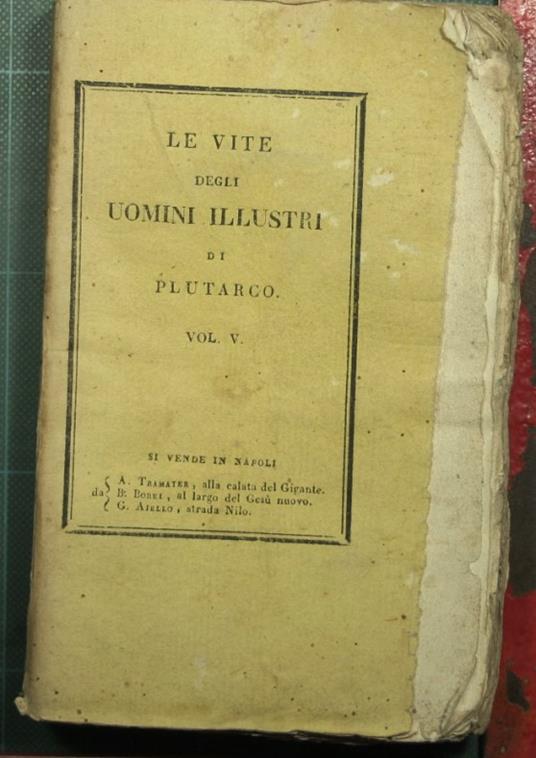 Le vite degli uomini illustri - Vol. V - Plutarco - copertina