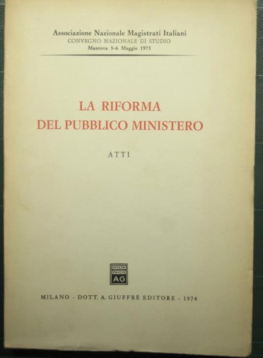 La riforma del Pubblico Ministero - copertina
