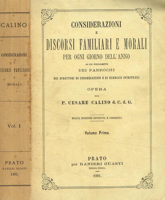Considerazioni e discorsi familiari e morali per ogni giorno dell'anno vol.I-II-III - copertina