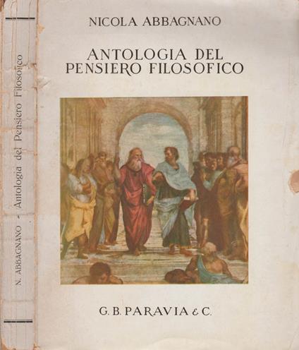 Antologia del pensiero filosofico - Nicola Abbagnano - copertina