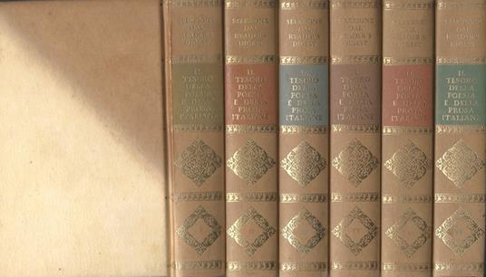 Il tesoro della poesia e della prosa italiana - Vol. I, II, III, IV, V, VI - copertina