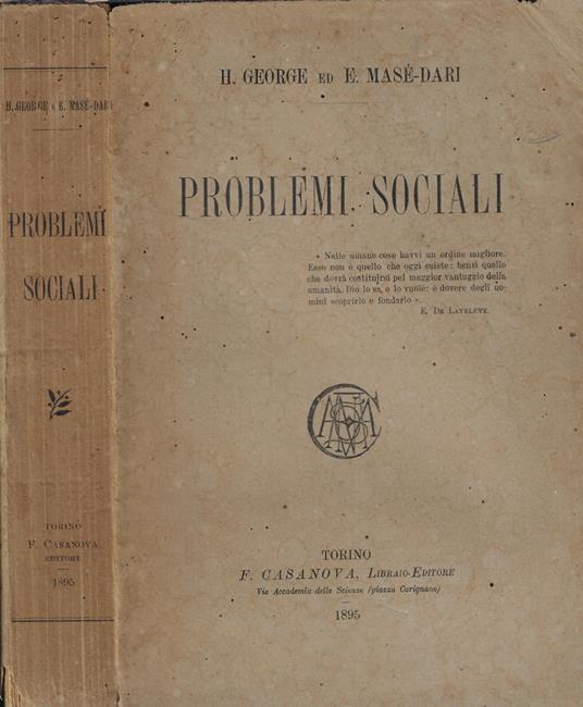 Problemi sociali - copertina