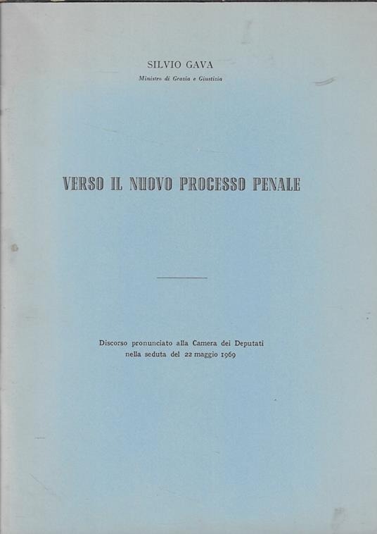 Verso il nuovo processo penale - Silvio Gava - copertina