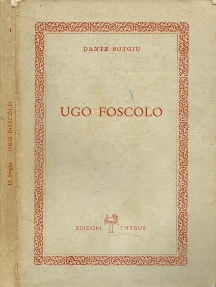 Ugo Foscolo - copertina