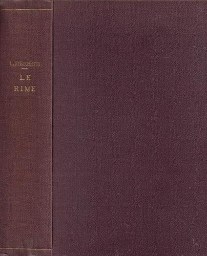 Le Rime - Lorenzo Stecchetti - copertina