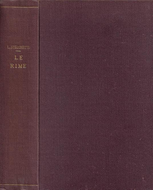 Le Rime - Lorenzo Stecchetti - copertina