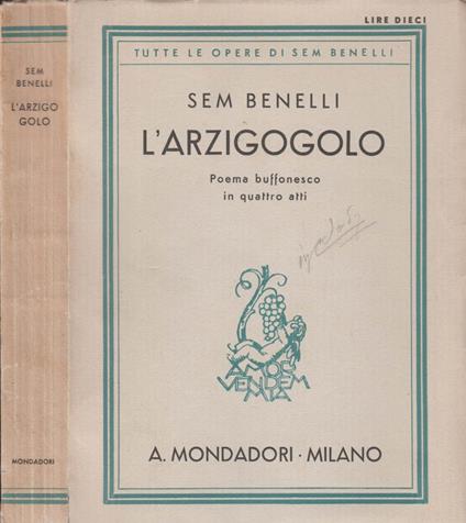 L' arzigogolo - Sem Benelli - copertina