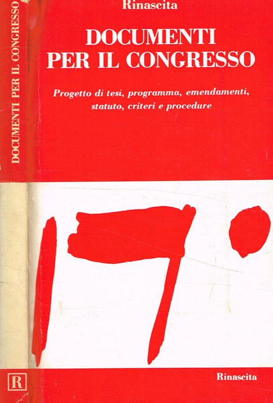 Documenti per il congresso - copertina
