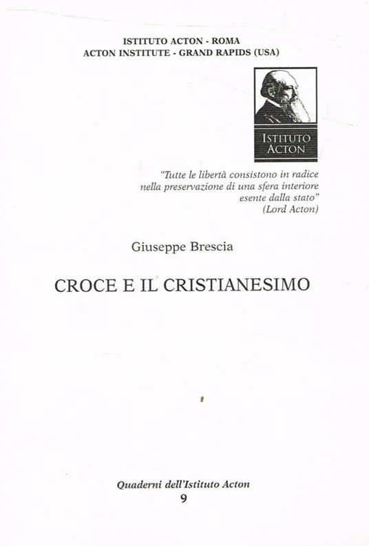 Croce e il cristianesimo - Giuseppe Brescia - copertina