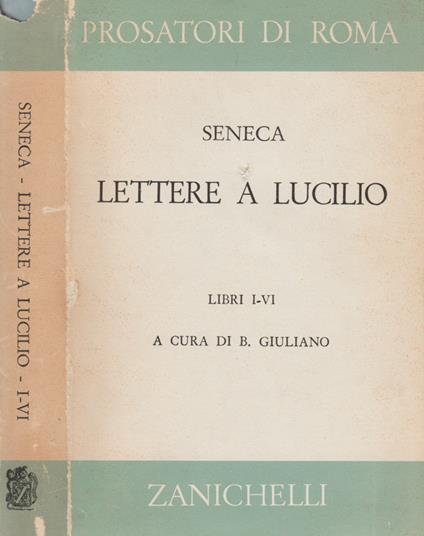 Lettere a Lucilio - vol. I - L. Anneo Seneca - copertina