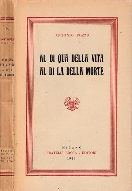 Al di qua della vita al di la della morte - Antonio Pozzato - copertina
