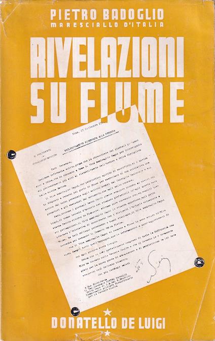 Rivelazioni su Fiume - Pietro Baglio - copertina