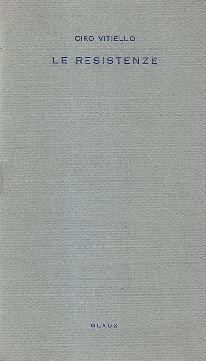 Le resistenze - Ciro Vitiello - copertina