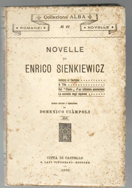 Novelle - Henryk Sienkiewicz - copertina