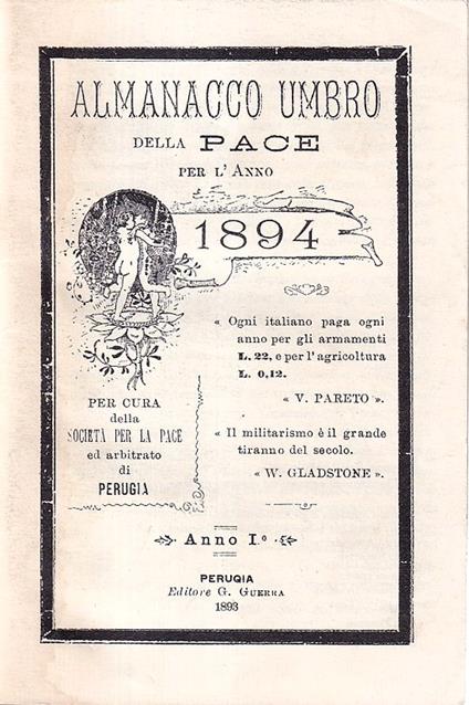 Almanacco umbro della pace per l'anno 1894 - copertina