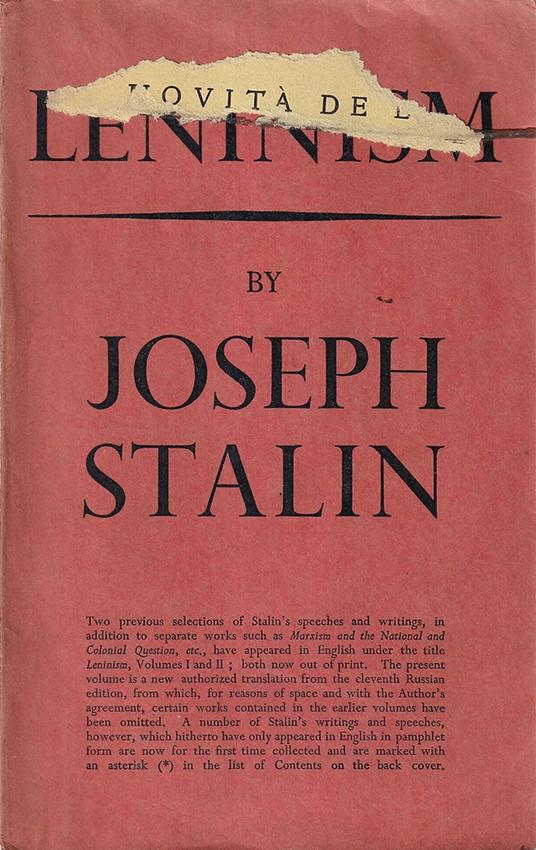 Leninism - copertina