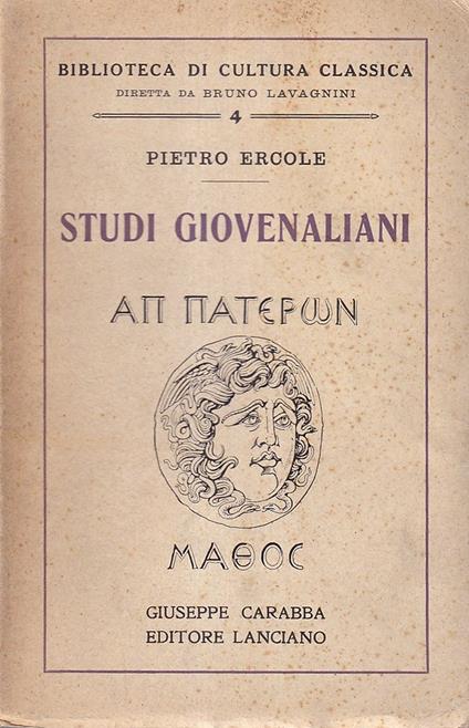 Studi giovenaliani - copertina