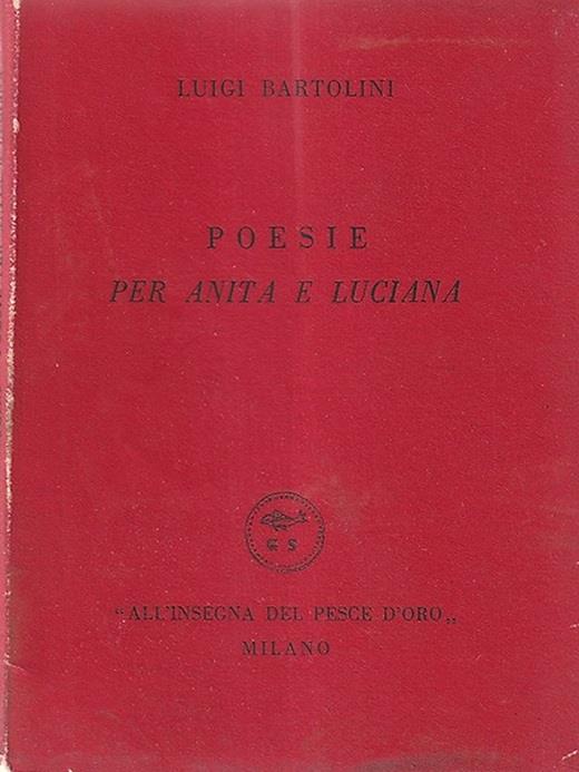 Poesie per Anita e Luciana - Luigi Bartolini - copertina