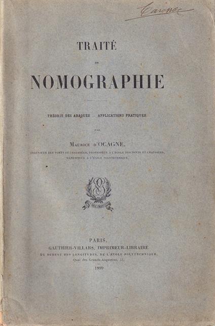 Traité de Nomographie. Théorie des abaques. Applications pratiques - copertina