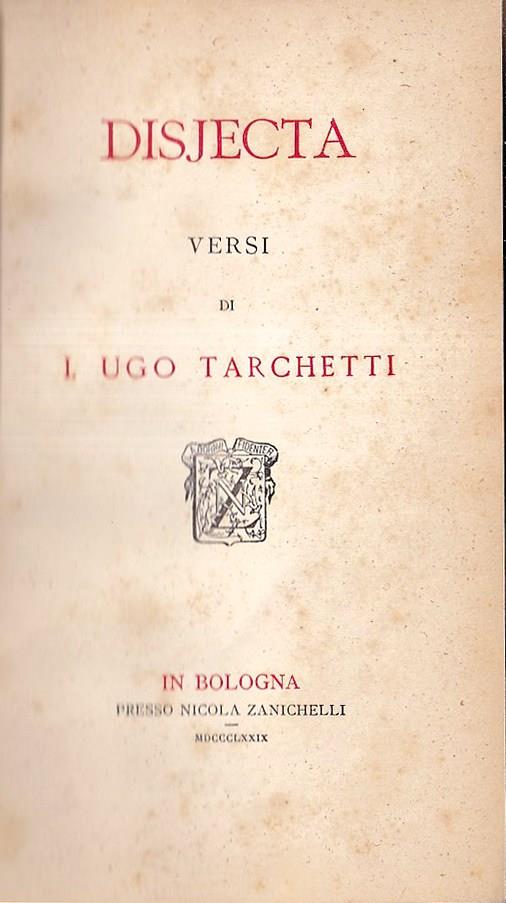 Disjecta. Versi - Igino Ugo Tarchetti - copertina
