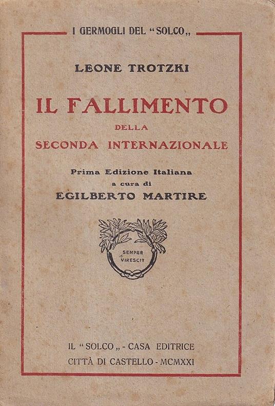 Il fallimento della Seconda Internazionale - Lev Trotsky - copertina