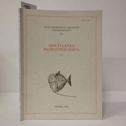 Miscellanea Paleontologica. N. 14 - copertina