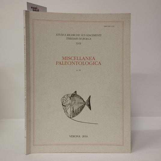 Miscellanea Paleontologica. N. 14 - copertina