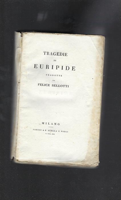 Tragedie Di Euripide - copertina