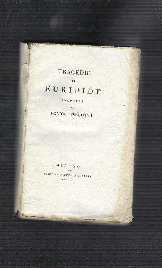 Tragedie Di Euripide - copertina