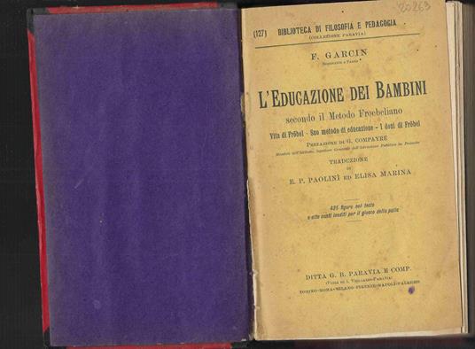 L' educazione dei bambini secondo il Metodo Froebeliano - copertina