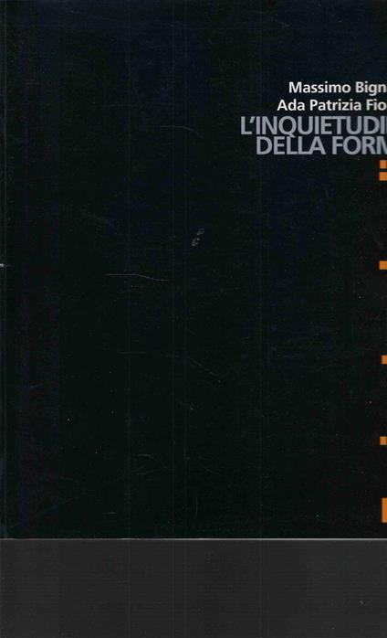 L' inquietudine della forma - copertina