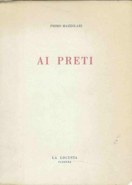 Ai Preti - Primo Mazzolari - copertina