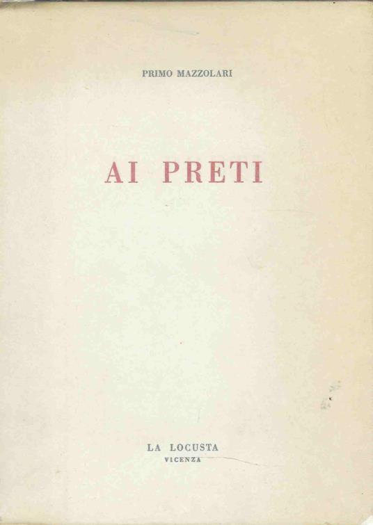 Ai Preti - Primo Mazzolari - copertina