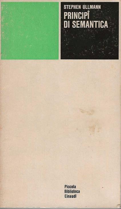 Principi di semantica - Stephen Ullmann - copertina