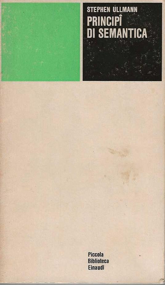 Principi di semantica - Stephen Ullmann - copertina