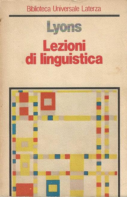 Lezioni di Linguistica - copertina