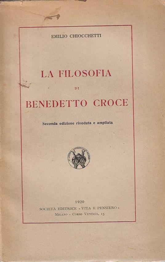 La Filosofia di Benedetto Croce - copertina