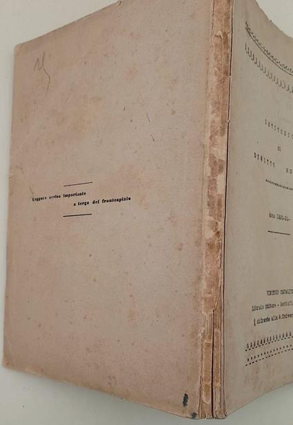 Istituzioni Di Diritto Romano-Anno 1920-21 - copertina