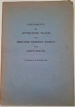 Insediamento Del Governatore Einaudi E Del Direttore Generale Introna Alla Banca D'Italia
