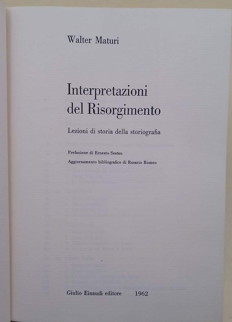 Interpretazioni Del Risorgimento