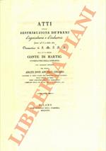 Atti della distribuzione de’ premj d’agricoltura e d’industria fattasi nel dì 4 ottobre 1830 ... da S.E. il signor Conte di Hartig Governatore della Lombardia ... con analogo discorso del sig. cavaliere Abate don Angelo Cesaris..