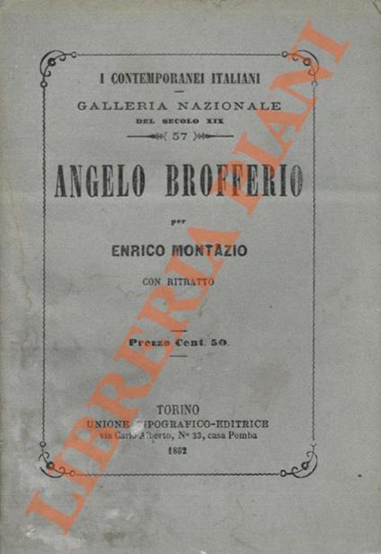 Angelo Brofferio - Enrico Montazio - copertina