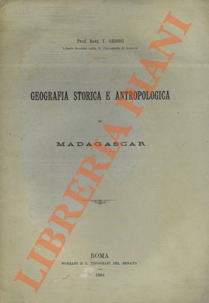 Geografia storica e antropologica di Madagascar - Vincenzo Rossi - copertina