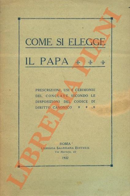 Come si elegge il Papa - copertina