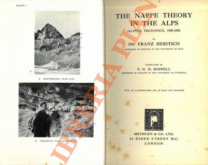 The Nappe Theory of the Alps (Alpine Tectonics, 1905-1928) - copertina