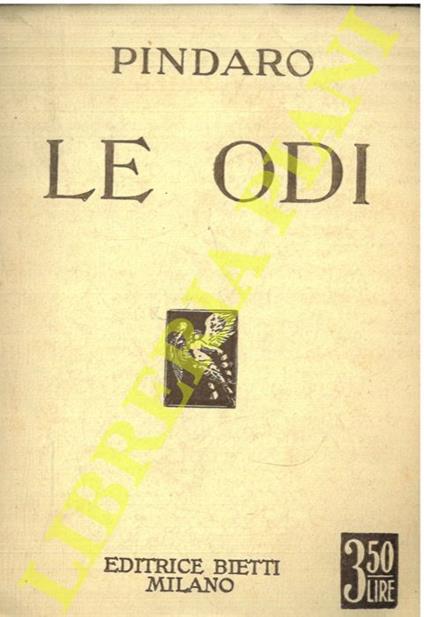 Le odi - Pindaro - copertina
