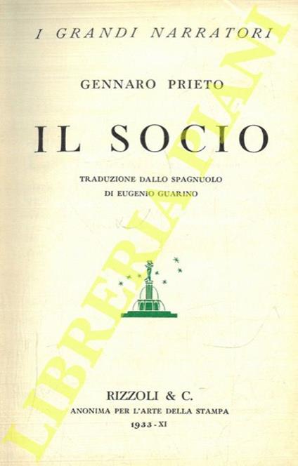Il socio - Pietro Gennaro - copertina